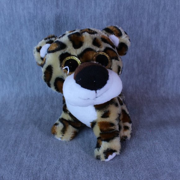 Hug & Luv CHEETAH Plush Spotted Big Glitter Eyes 7" Stuffed Animal Toy - Picture 6 of 7